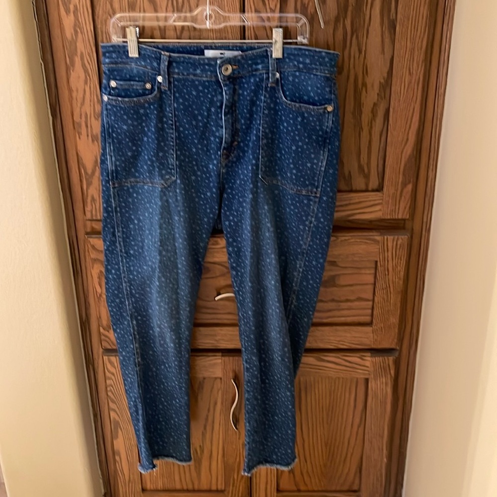 Vineyard Vines High Rise Crop Jamie Jeans with Stars Print